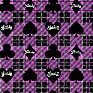 紫色扑克元素无缝图案