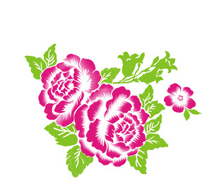 粉色花卉图案设计