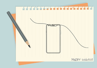 线条画 手机图案