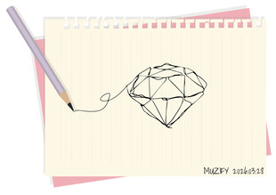 线条画 钻石