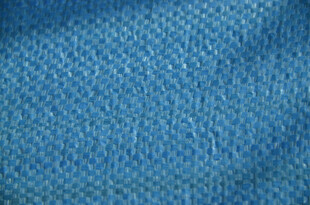 蓝色针织布料纹理特写
