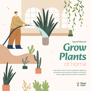 室内植物养护场景