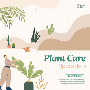 植物养护专家照料绿植