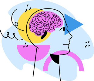 大脑思维创意插画