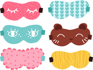 可爱多彩睡眠眼罩集合