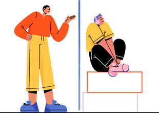 时尚人物造型插画