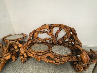 树根造型石面独特茶几
