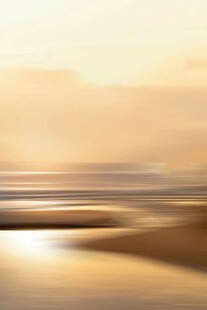 金色沙滩上的柔和光影