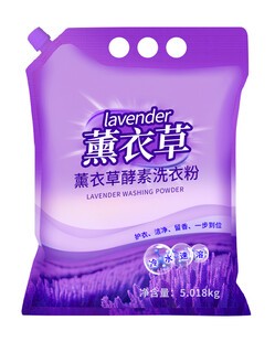薰衣草洗衣粉袋装效果图