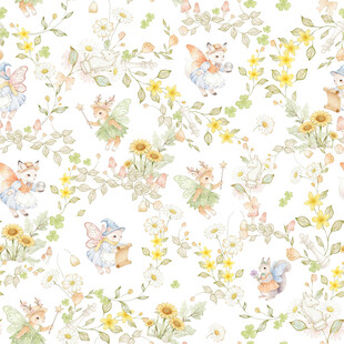 花卉兔子图案轻盈背景图内设计图