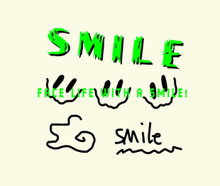 手绘微笑元素图案设计