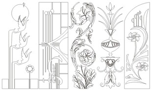 中式门窗雕花铁艺图案