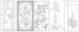 中式门窗雕花铁艺图案