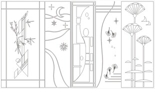 中式门窗雕花铁艺图案