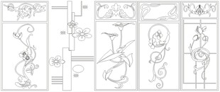 中式门窗雕花铁艺图案