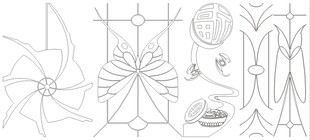 中式门窗雕花铁艺图案