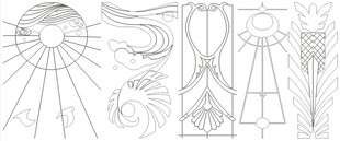 中式门窗雕花铁艺图案