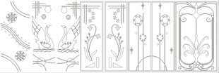 中式门窗雕花铁艺图案