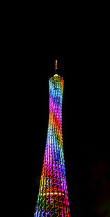 广州塔绚丽夜景灯光秀