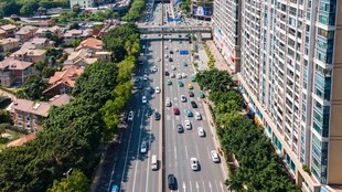 城市道路俯瞰图