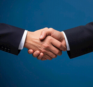 商务人士握手达成合作
