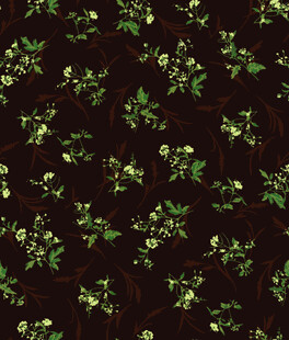 深底绿叶花卉图案纹理