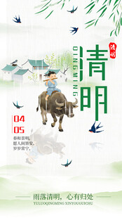 清明时节乡村牧牛图景 