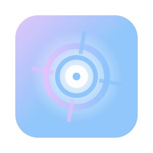 蓝色渐变雷达图标