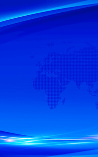蓝色科技风世界地图背景图
