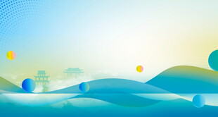 清新海洋风景插画