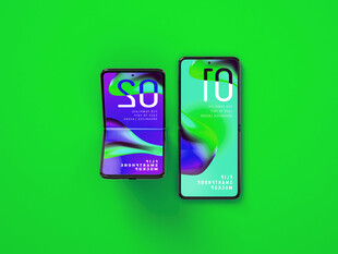 两部时尚智能手机展示