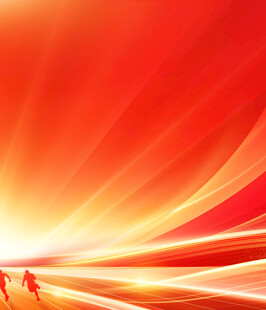 红色动感背景三人剪影