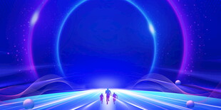 梦幻霓虹未来科技通道