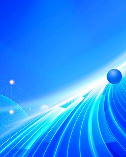 蓝色科技感线条与球体背景