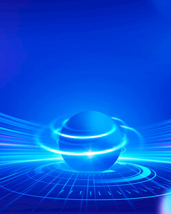 科技感蓝色球体光影效果