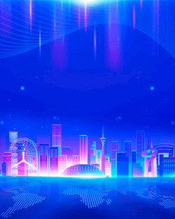 未来都市科技夜景