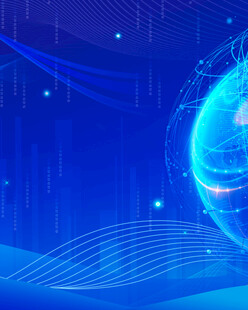 科技感蓝色地球背景图