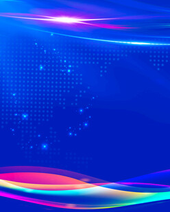 梦幻蓝色炫彩波浪背景图