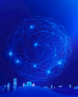 科技感网络地球场景图