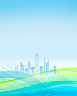 城市天际线与灵动线条景观