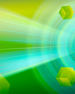 动感绿黄几何抽象背景图