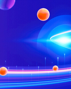 梦幻宇宙星球科技背景图