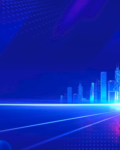 科技感未来城市线条景观