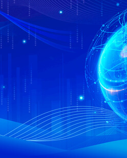 科技感蓝色地球背景图