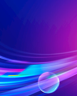 梦幻炫彩流体与透明球体