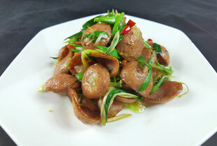 葱香炒腊肠
