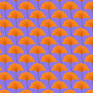 卡通叶子图案背景