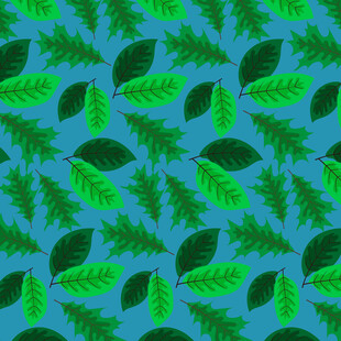 卡通叶子图案背景