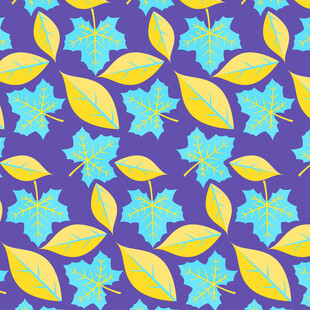 卡通叶子图案背景