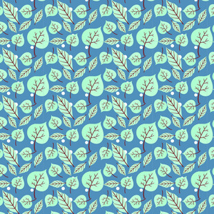 卡通叶子图案背景